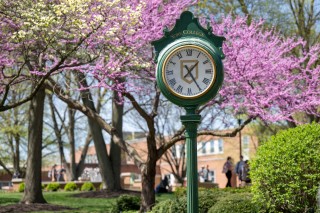 The York College clock on main campus.