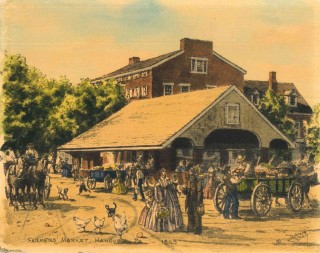 Hanover Market House Lithograph