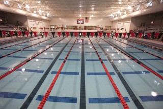 Inside the Graham Aquatic Center