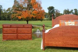 Lancaster Rose Solid Panel Bed