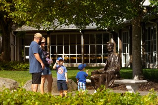 Family with the Lincoln Sculpture, Gettysburg National Military Park Museum & Visitor Center