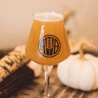 AleCraft glass with pumpkins
